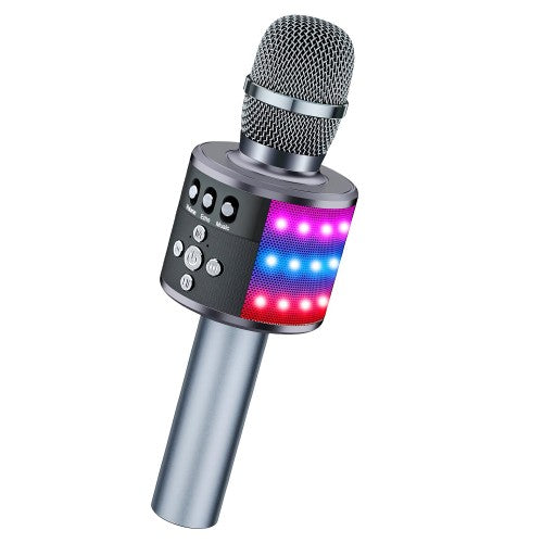 BONAOK Bluetooth Wireless Karaoke Microphone, 4-in1 Portable Handheld Mic with LED Lights, Karaoke Player for Kids, Adults BONAOK Bluetooth Wireless Karaoke Microphone, 4-in1 Portable Handheld Mic with LED Lights, Karaoke Player for Kids, Adults
